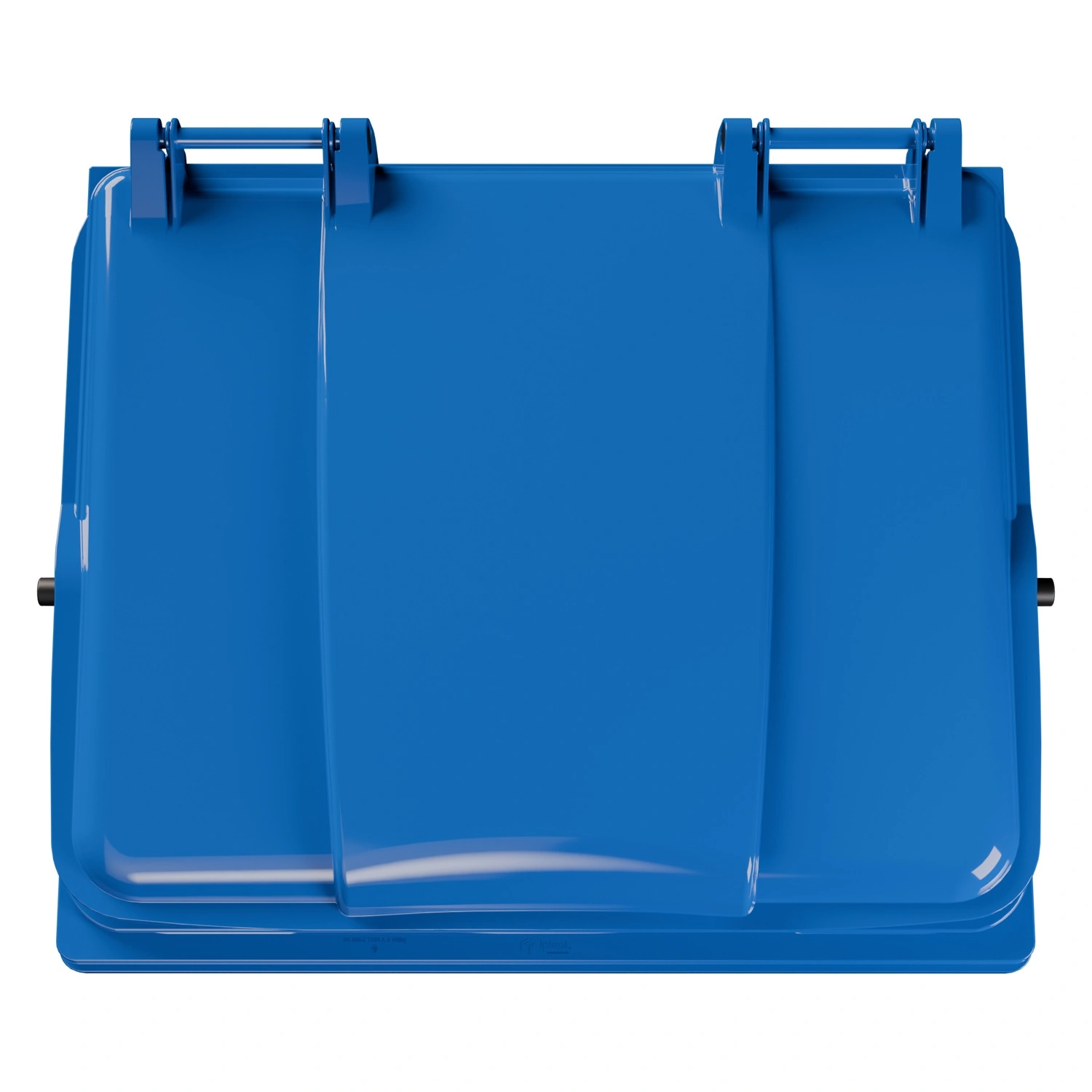 Мусорный контейнер 1100 л iPlast синий 4-колёсный с синей крышкой N2 (20.807.2)