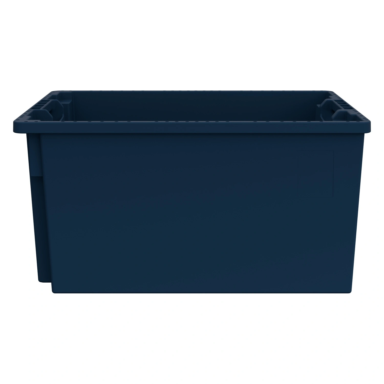 Поворотно-вкладываемый контейнер INSTORE KD-6430.1 600х400х300 мм iPlast синий индиго со сплошным дном