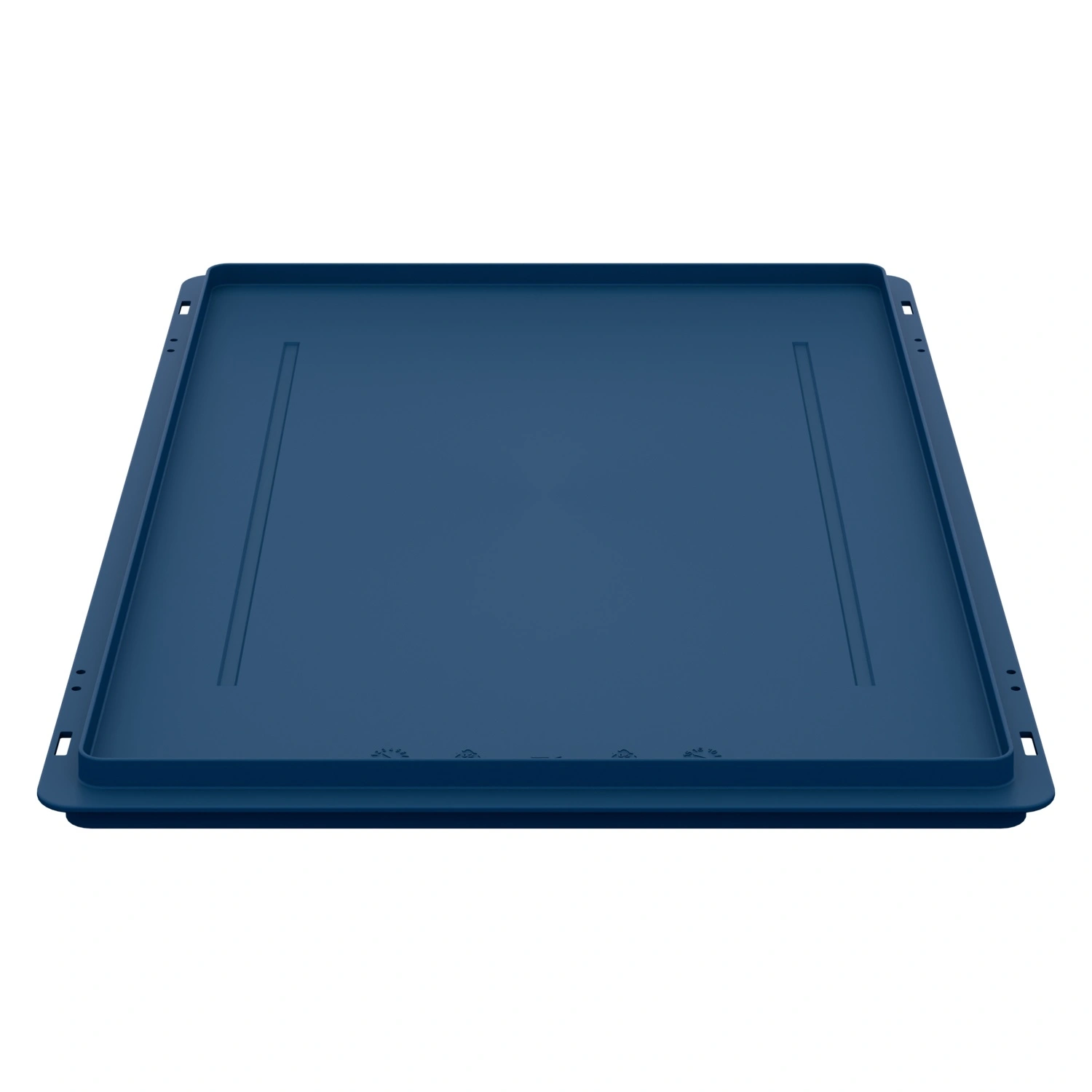 Крышка пластиковая 600х400 мм iPlast синяя для ящиков KLT-6415, 6429, 6147,6280 EC-6422, 6432, 6442