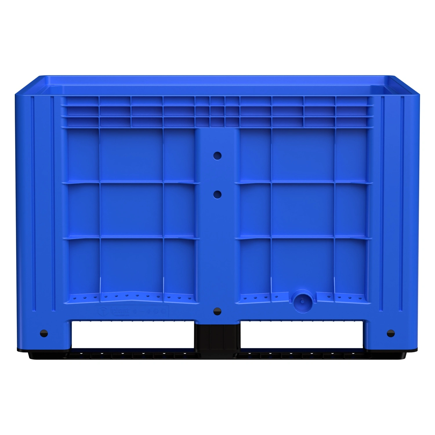 Большой контейнер 1200x800x800 мм iPlast iBOX голубой со сплошными стенками и дном, на полозьях Большой контейнер 1200x800x800 мм iPlast iBOX голубой со сплошными стенками и дном, на полозьях
