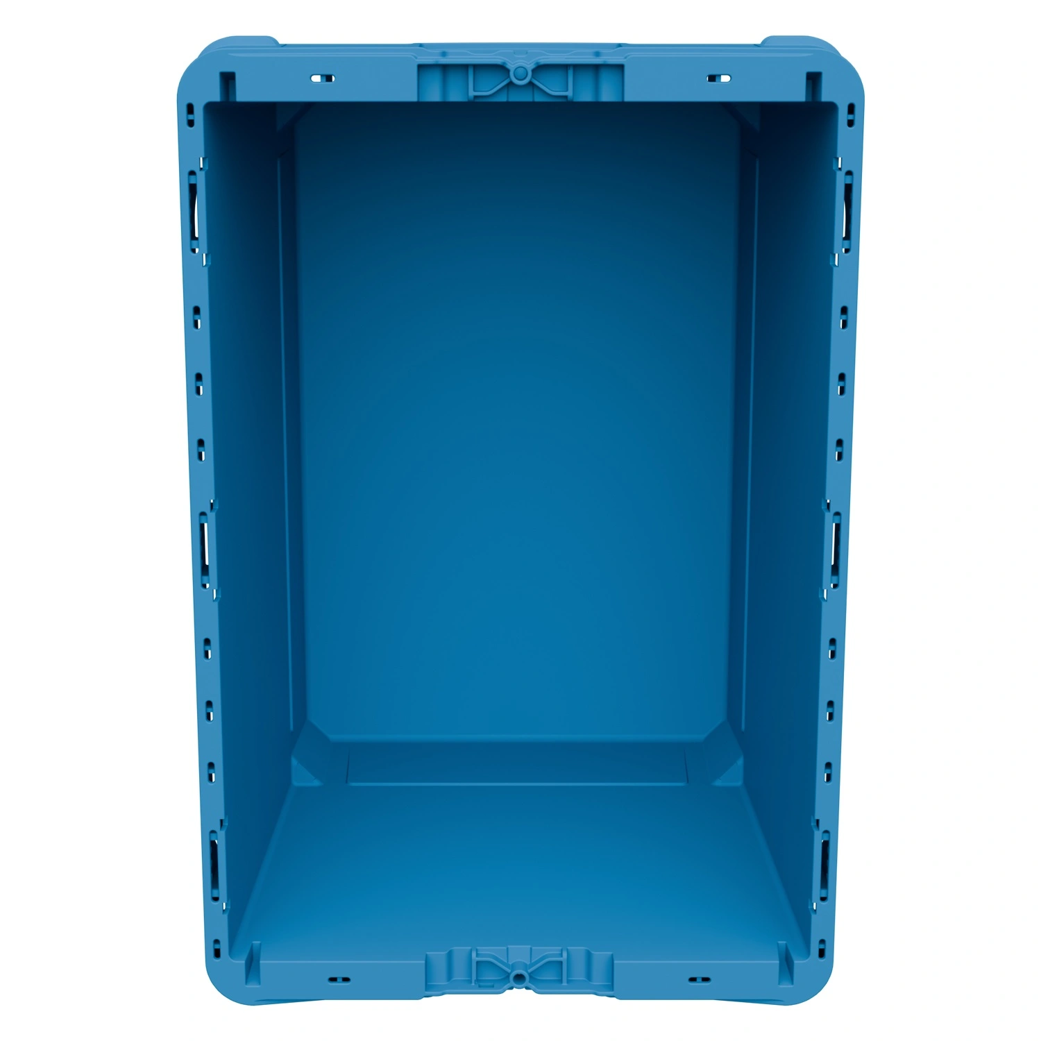 Вкладываемый контейнер INSTORE KV-6437 600x400x370 мм iPlast голубой со сплошным дном