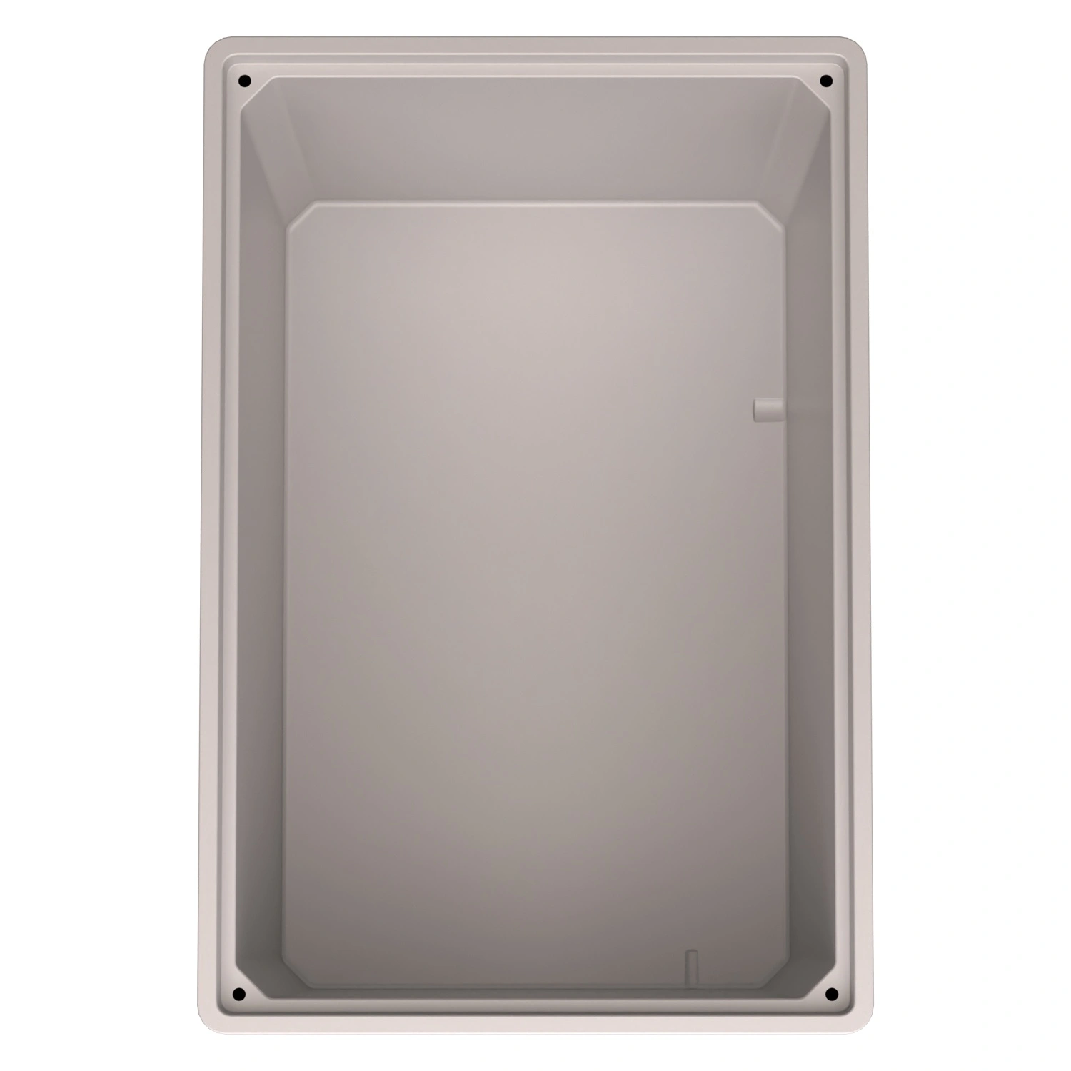 Большой контейнер 1200x800x800 мм iPlast iBOX светло-серый со сплошными стенками и дном, на полозьях