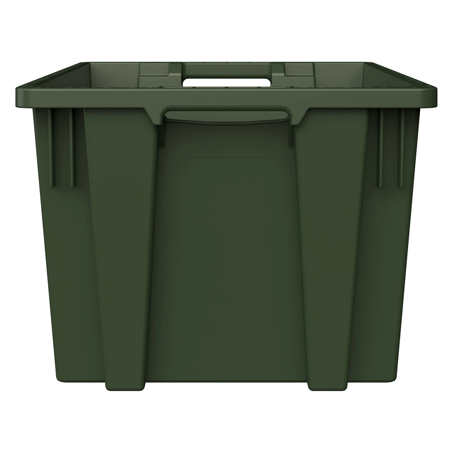 Поворотно-вкладываемый контейнер KD-6430.2 600х400х300 мм iPlast зелёный ЭКО со сплошными стенками, дном и зацепами для пакетов