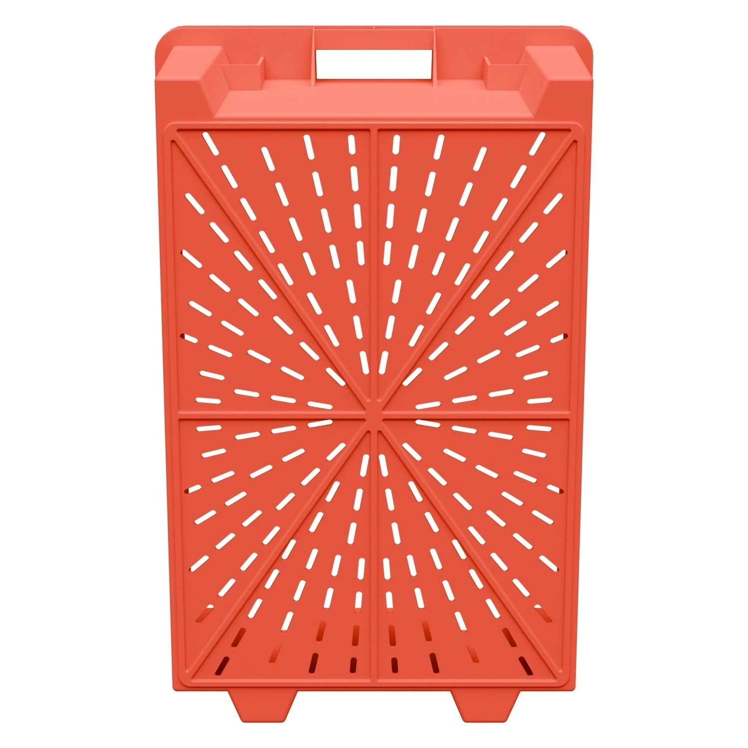 Пищевой ящик универсальный 600х400х200 мм iPlast красный ЭКО с перфорированными стенками и дном