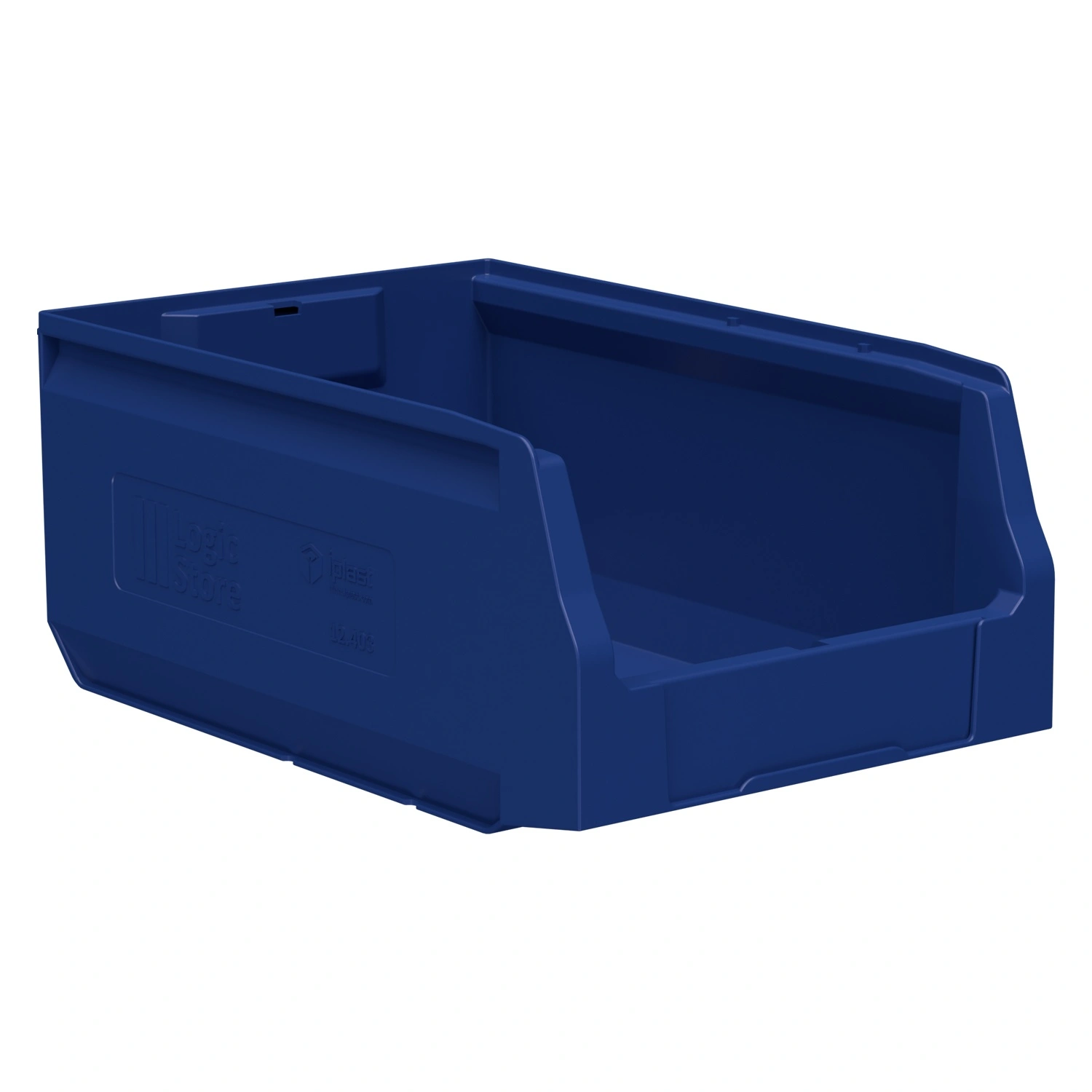 Складской лоток Logic Store 350x225x150 мм iPlast синий индиго с отверстиями для продольной перегородки