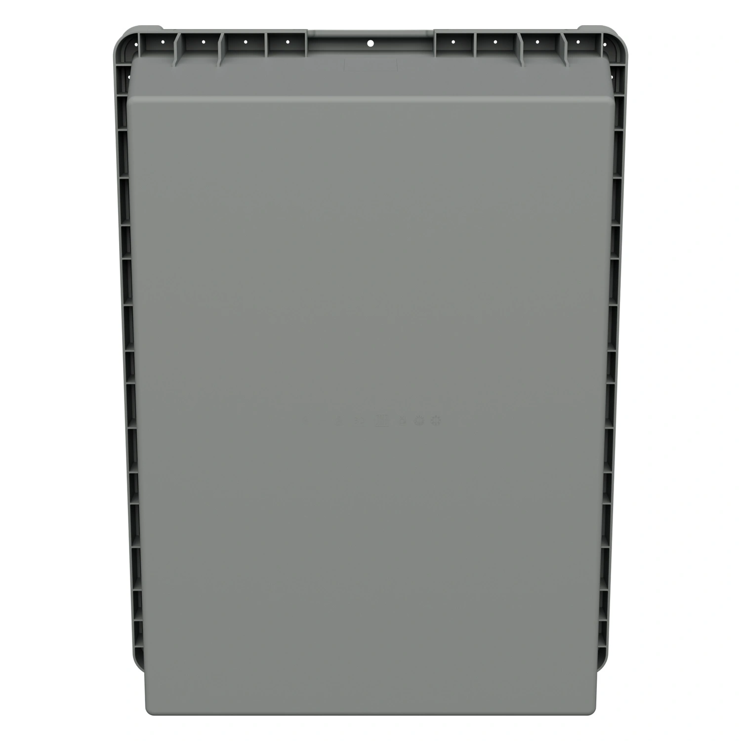 Вкладываемый контейнер INSTORE KVR-8634 800x600x340 мм iPlast светло-серый с усиленным дном и штабельным упором
