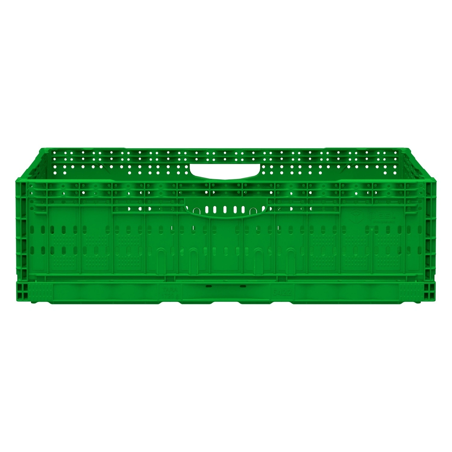 Складной ящик FC-6418 600х400х180 мм iPlast салатовый перфорированный
