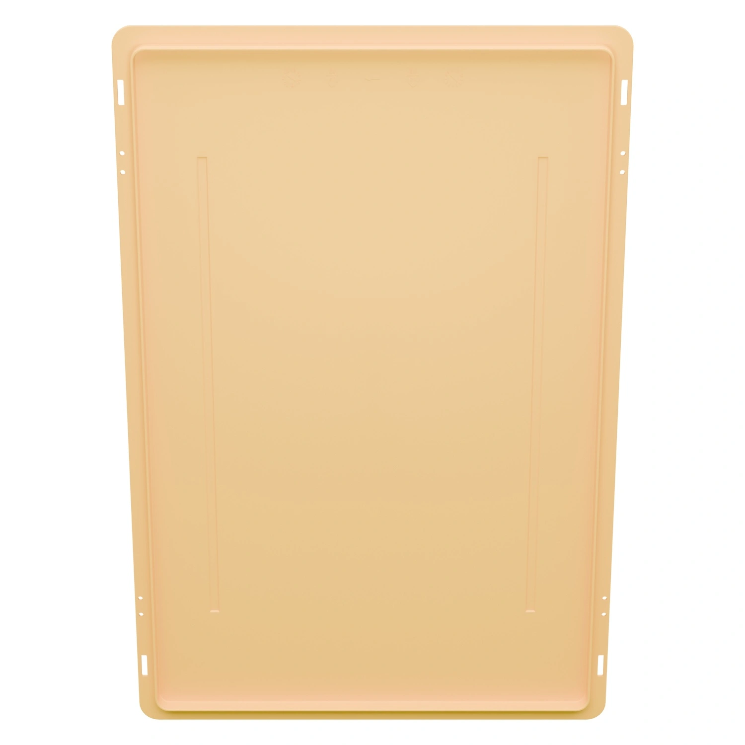 Крышка пластиковая 600х400 мм iPlast жёлтая для ящиков KLT-6415, 6429, 6147,6280 EC-6422, 6432, 6442