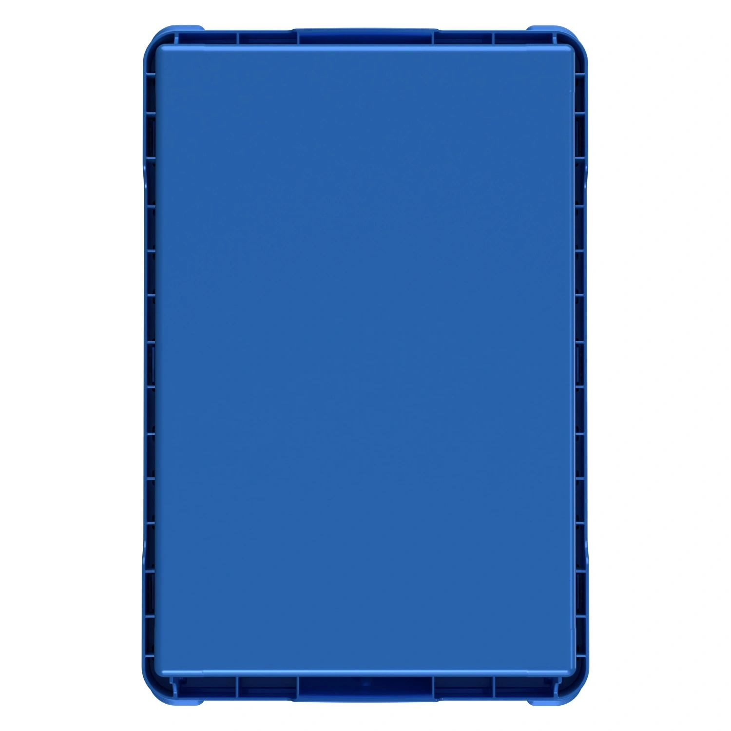 Вкладываемый контейнер INSTORE KV-6442.1 600х400х420 мм iPlast голубой со сплошным дном и распашной крышкой