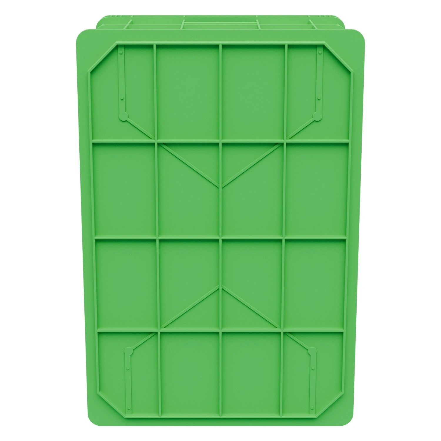 Пищевой ящик универсальный 600х400х259 мм iPlast салатовый ЭКО со сплошными стенками и дном