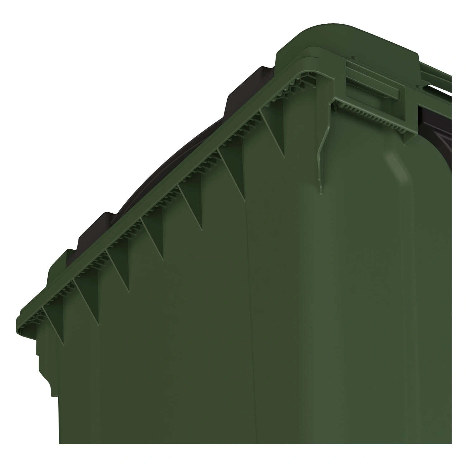 Мусорный контейнер 1100 л iPlast зелёный 4-х колёс. с зелёной крышкой и тёмно-серой крышкой TwinLid N2 (20.807.2)