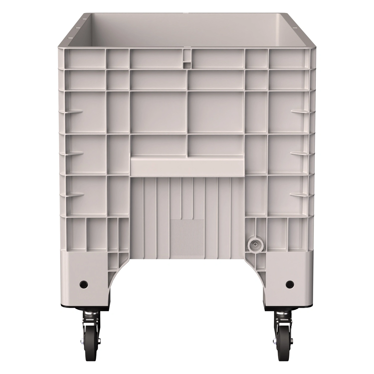 Большой контейнер 1020x640x810 мм iPlast iBOX светло-серый со сплошными стенками и дном, на колёсах Большой контейнер 1020x640x810 мм iPlast iBOX светло-серый со сплошными стенками и дном, на колёсах