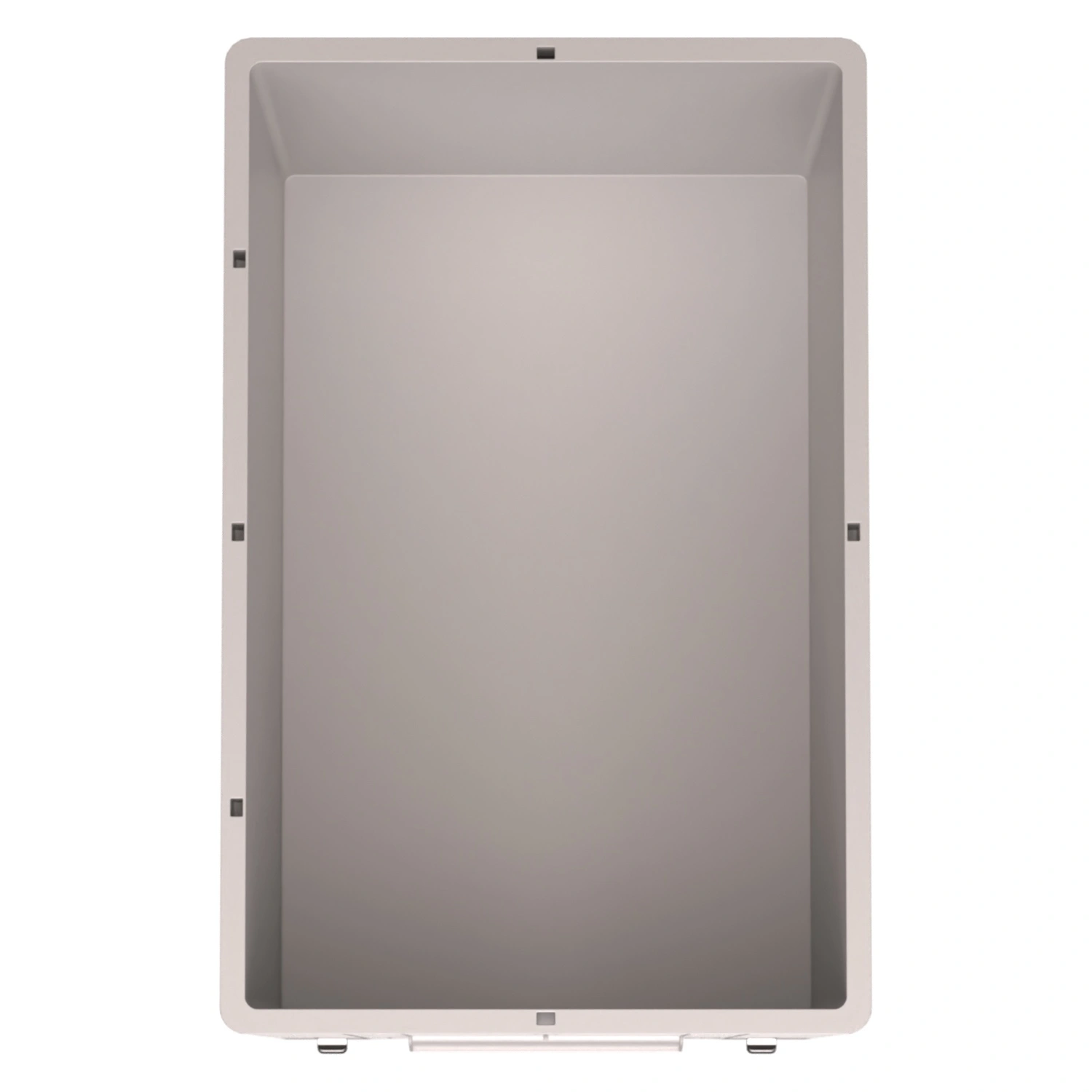 Большой контейнер 1020x640x810 мм iPlast iBOX светло-серый со сплошными стенками и дном, на колёсах