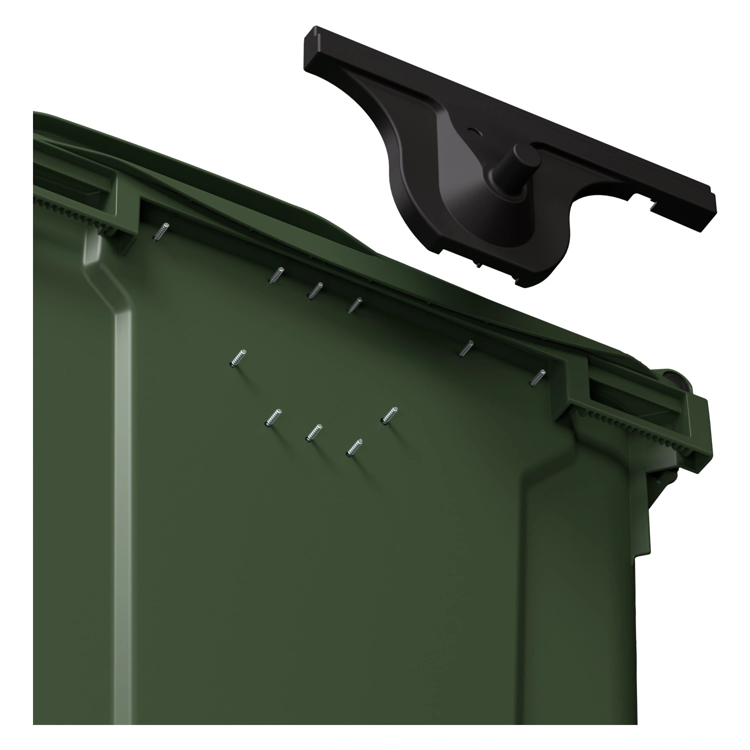 Мусорный контейнер 1100 л iPlast зелёный 4-колёсный с зелёной крышкой N2 (20.807.2) Мусорный контейнер 1100 л iPlast зелёный 4-колёсный с зелёной крышкой N2 (20.807.2)