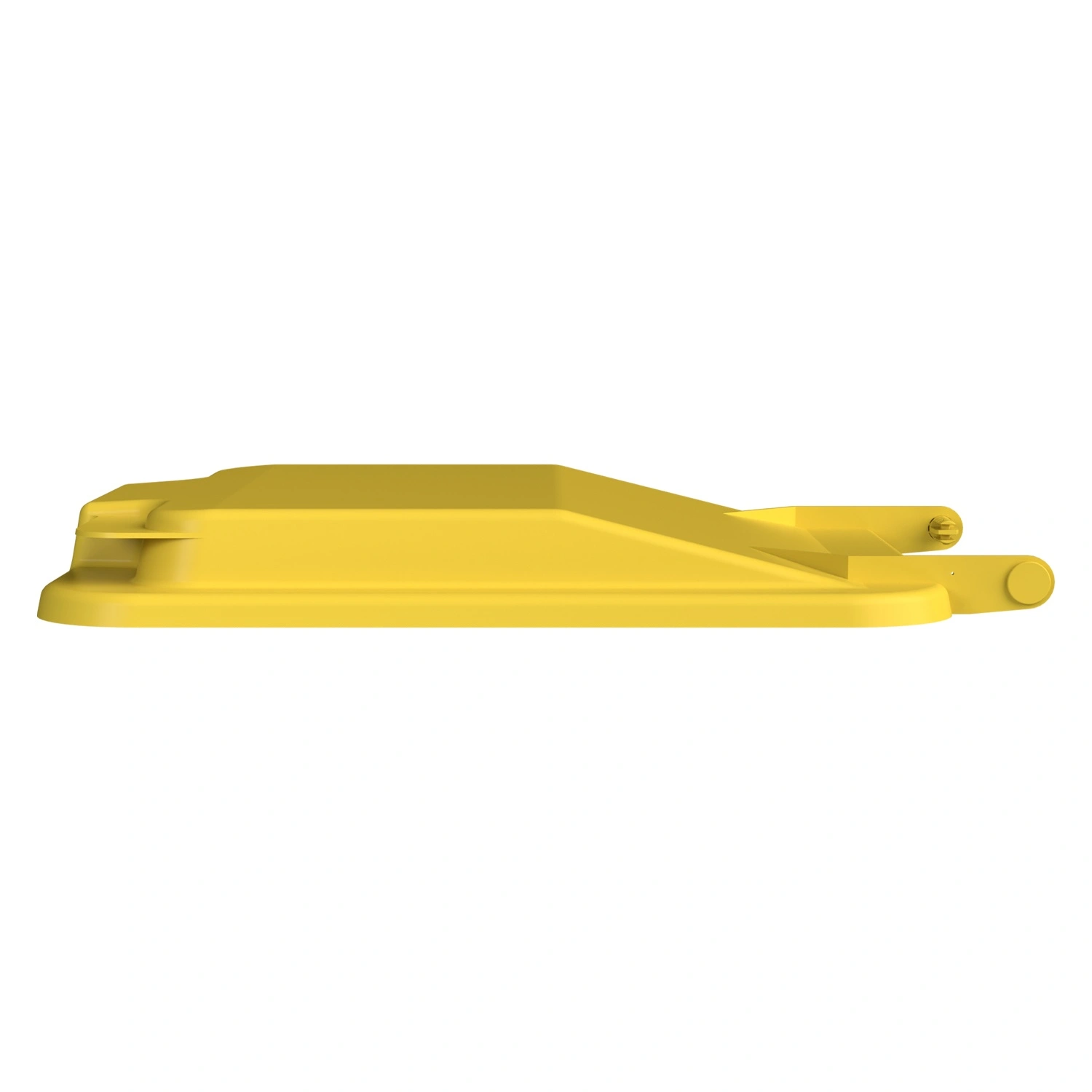 Крышка для мусорного контейнера 240 л iPlast жёлтая c осями для крепления