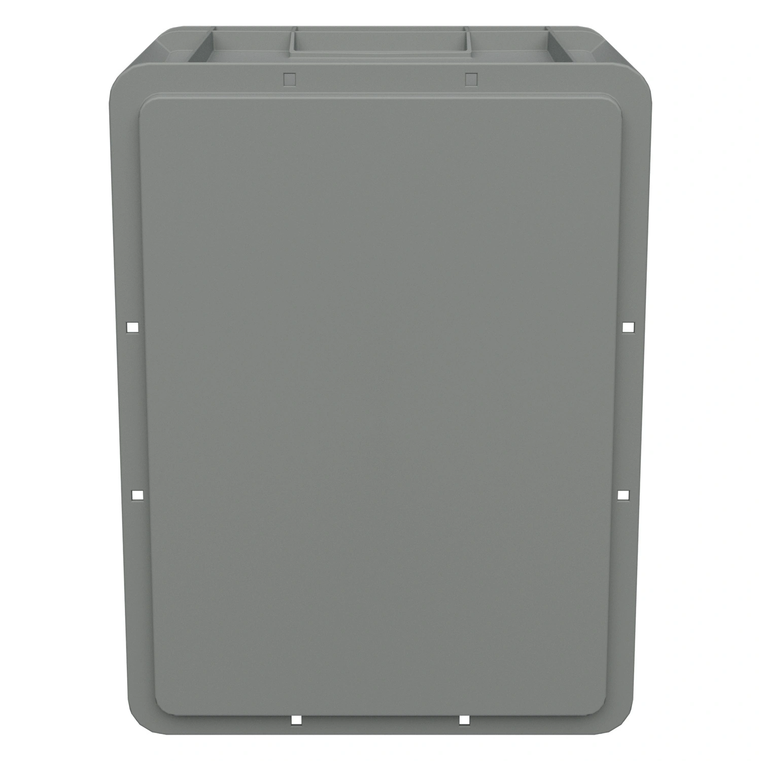 Евроконтейнер ЕС-4322.2 400х300х220 мм iPlast светло-серый со сплошным дном, закрытыми ручками