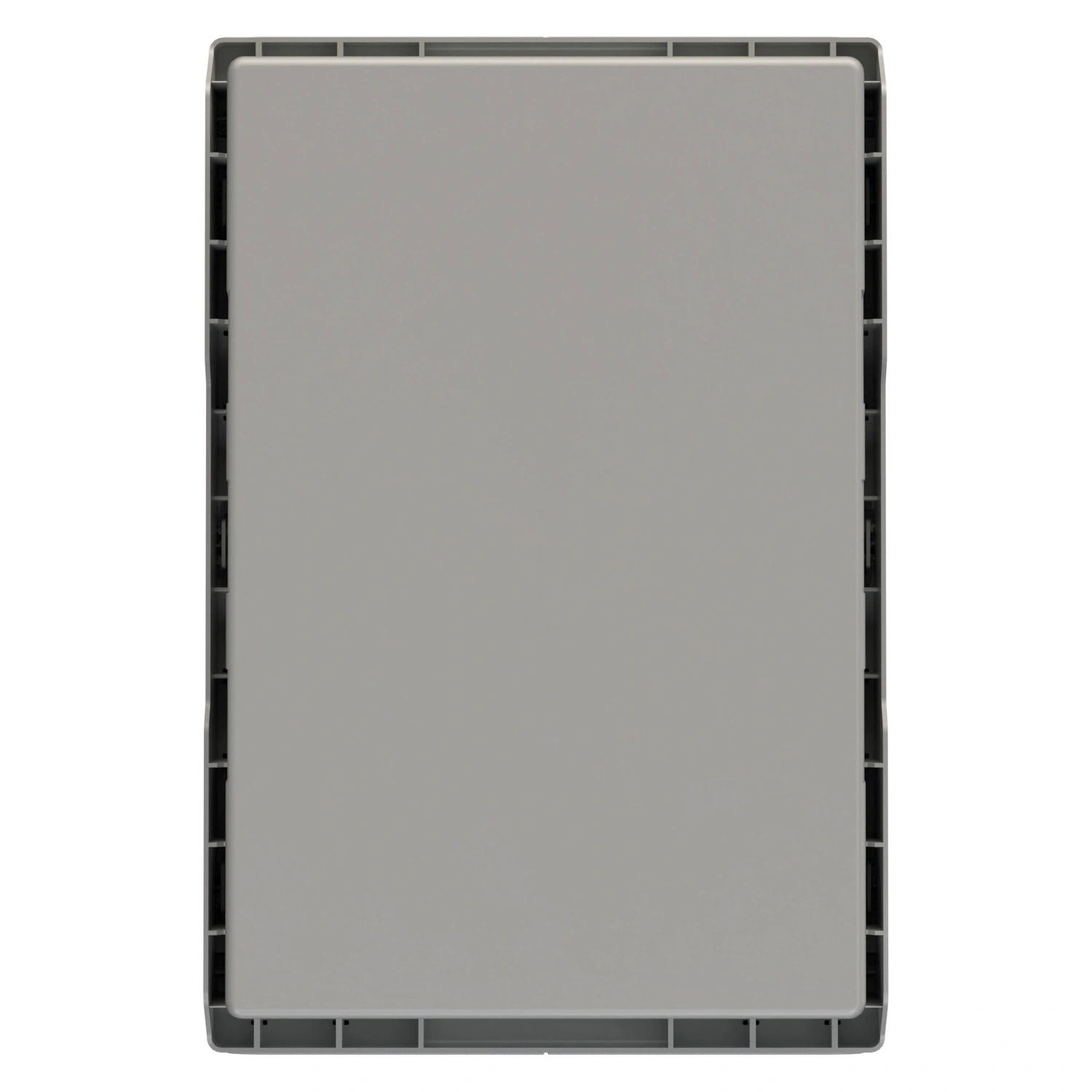 Вкладываемый контейнер INSTORE KV-6442 600х400х420 мм iPlast серый со сплошным дном и распашной крышкой