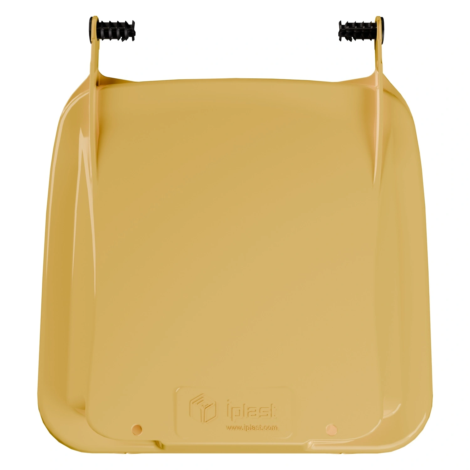 Крышка для мусорного контейнера 120 л (Light) iPlast жёлтая c осями для крепления