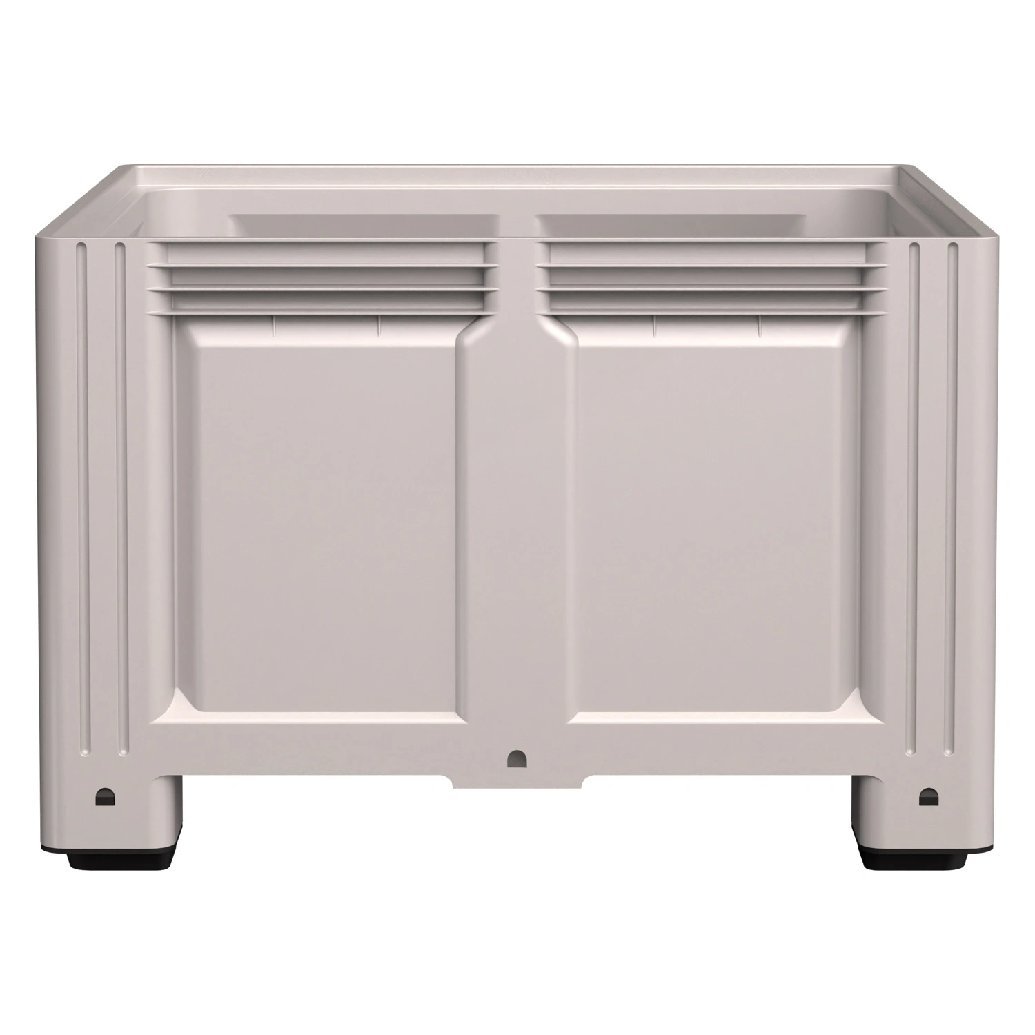 Большой контейнер 1130x1130x760 мм iPlast iBOX светло-серый со сплошными стенками и дном, на ножках