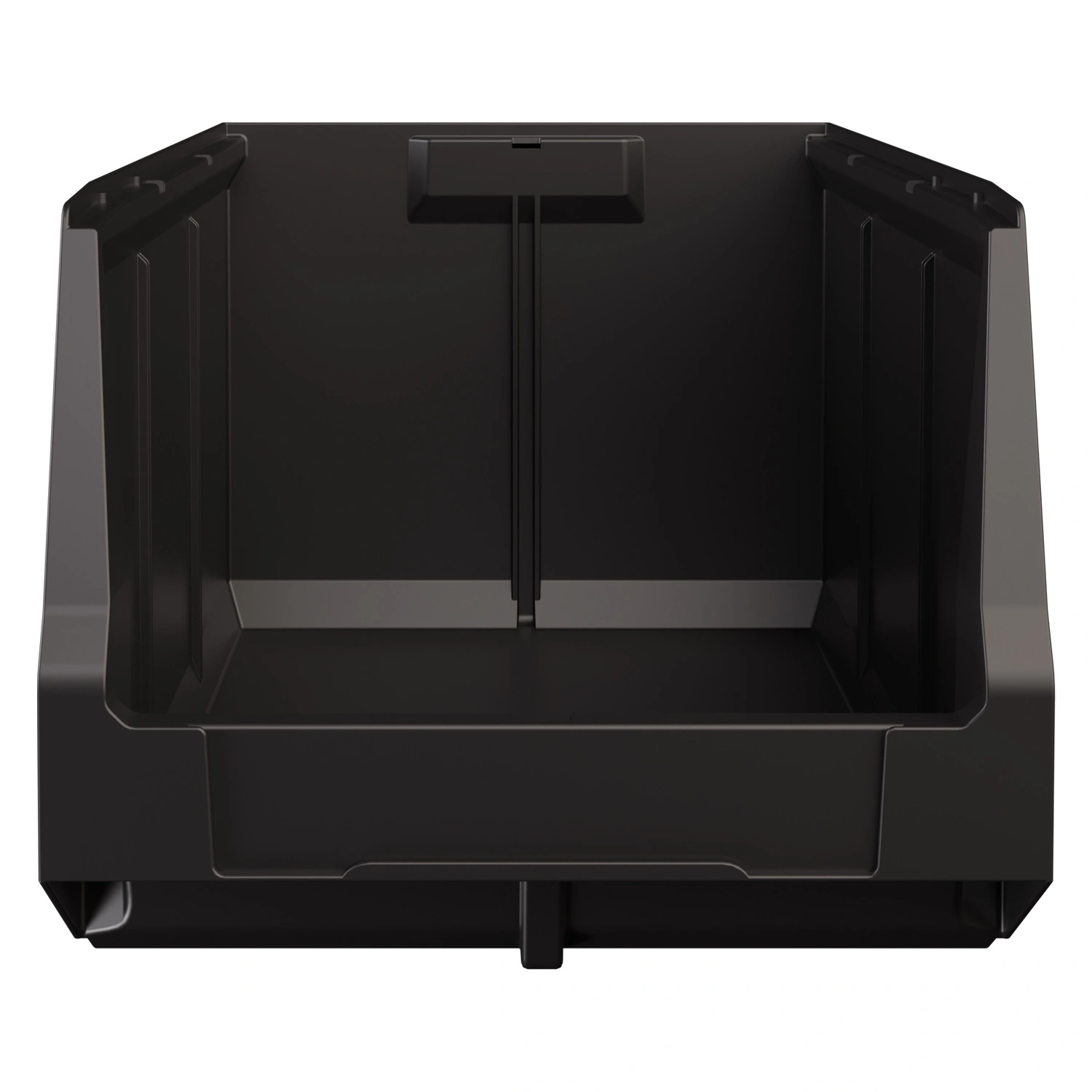 Складской лоток Logic Store 500х300х250 мм iPlast чёрный ЭКО с отверстиями для перегородок N1 (12.407.1)