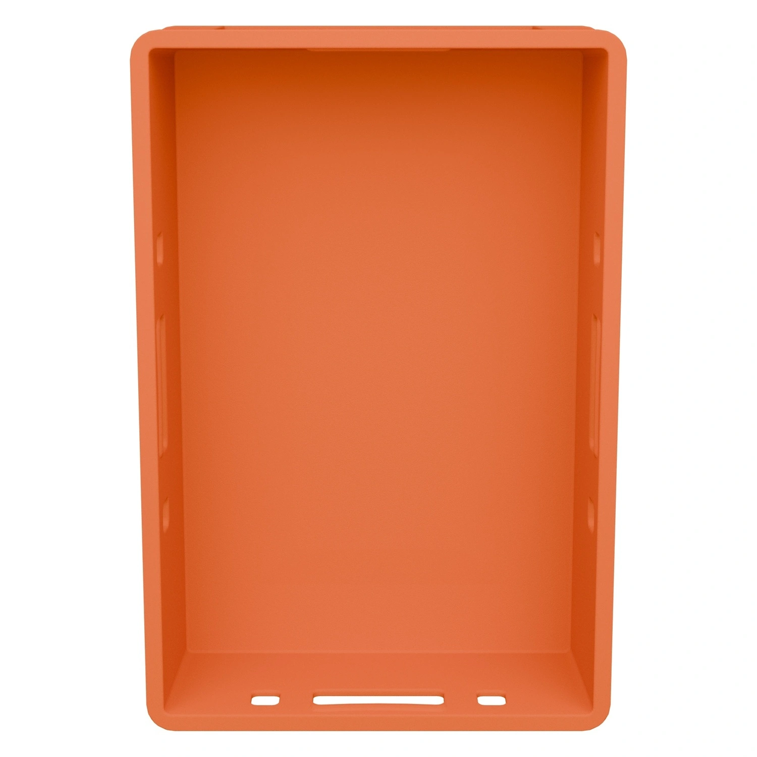 Пищевой ящик универсальный FK-6412 600х400х120 мм iPlast оранжевый со сплошными стенками и дном