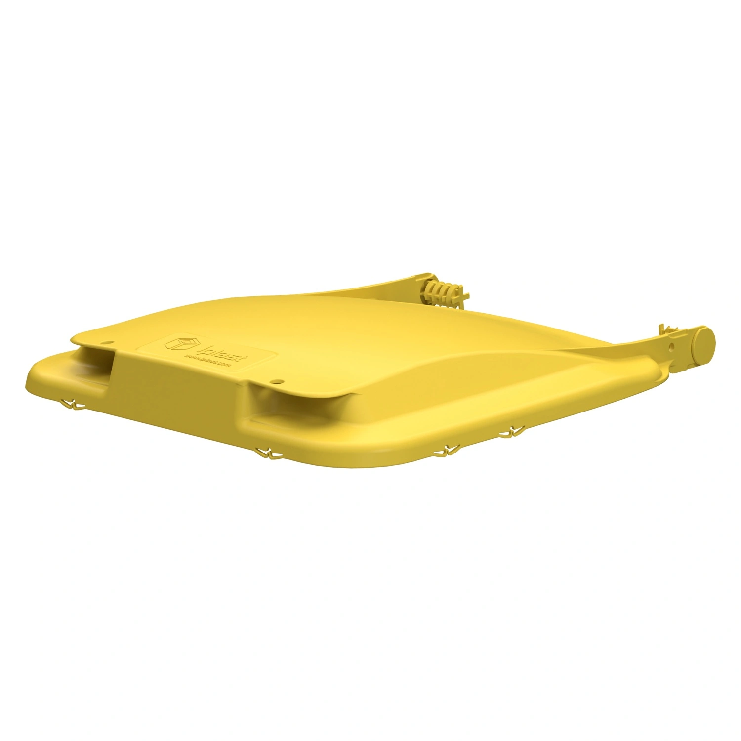 Крышка для мусорного контейнера 120 л (Light) iPlast жёлтая c осями для крепления Крышка для мусорного контейнера 120 л (Light) iPlast жёлтая c осями для крепления