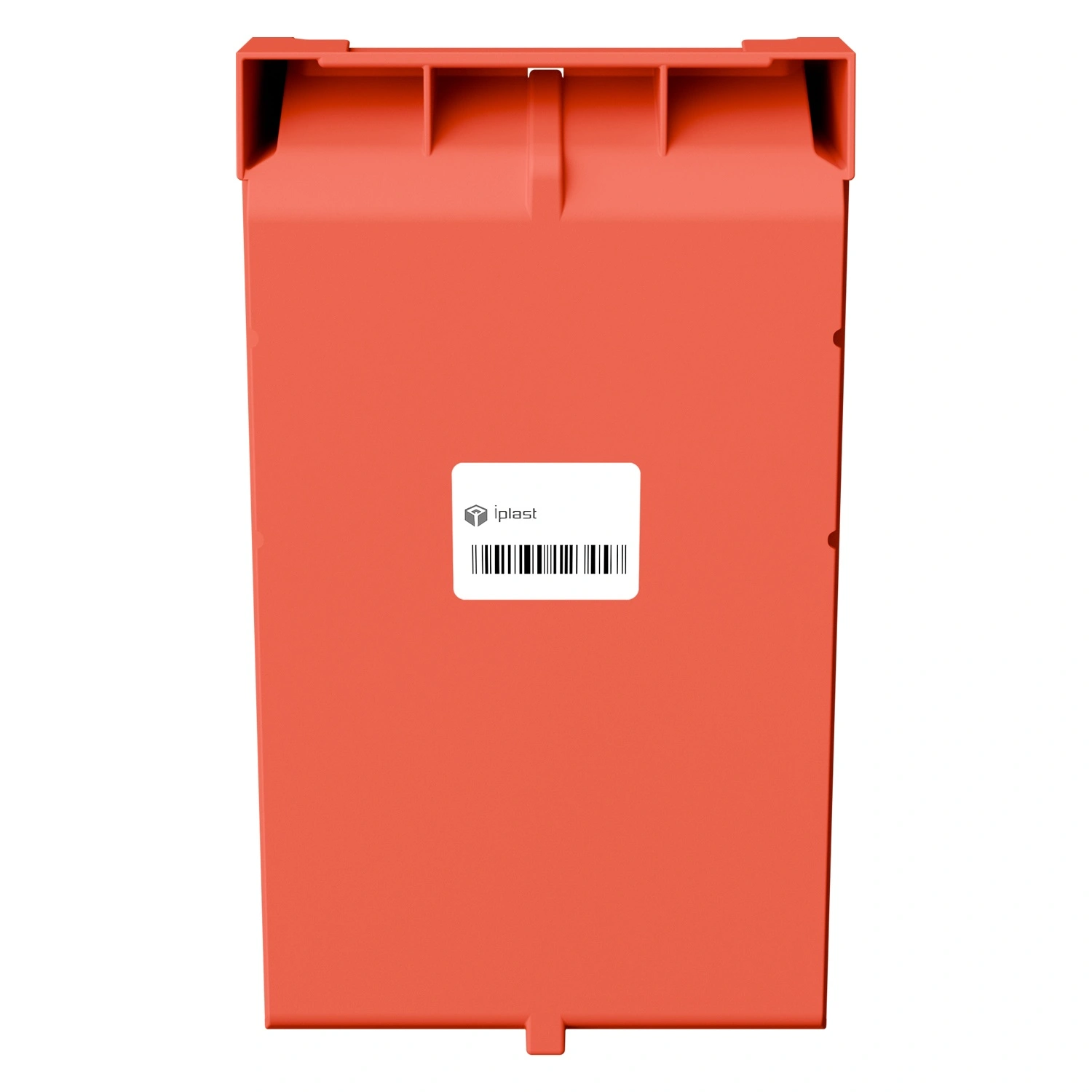 Складской лоток Logic Store 400x225x150 мм iPlast красный с наклейкой 50x70 мм сбоку