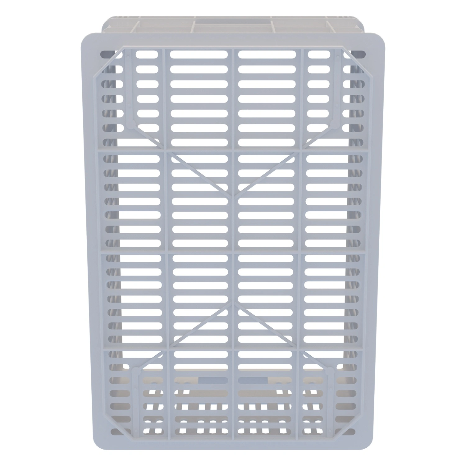 Пищевой ящик универсальный 600х400х259 мм iPlast белый с перфорированными стенками и дном