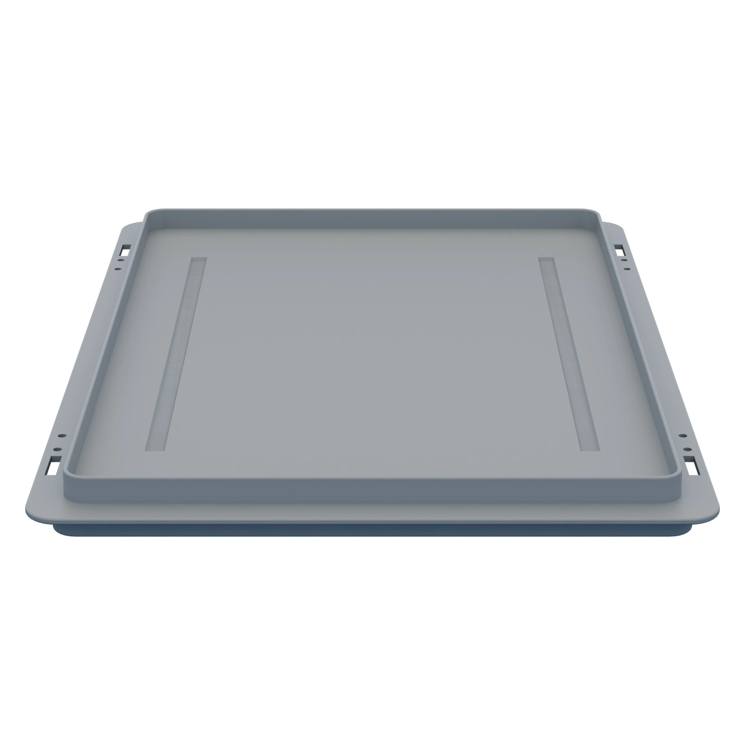 Крышка пластиковая 400х300 мм iPlast светло-серая для ящиков KLT-4315, 4329, 4147,4280 EC-4322