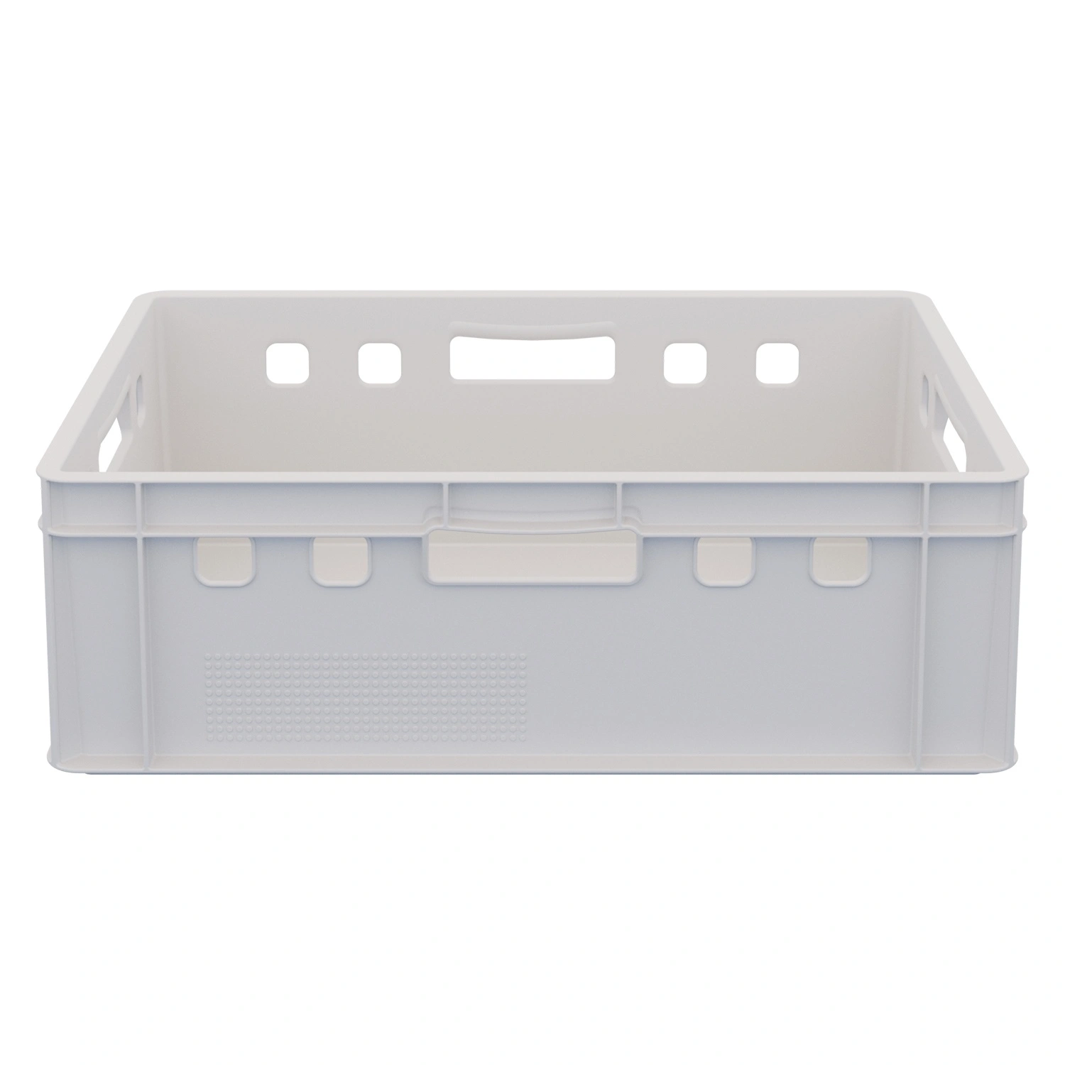 Пищевой ящик универсальный FK-6420 600х400х200 мм iPlast белый со сплошными стенками и дном