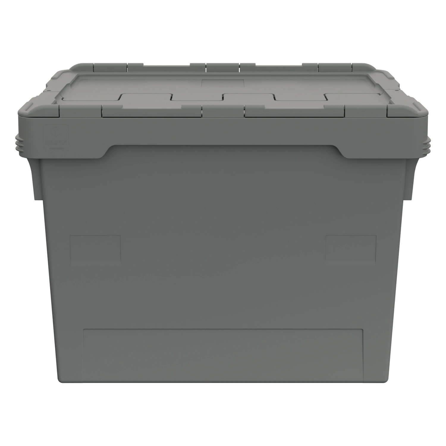 Вкладываемый контейнер INSTORE KV-6442.1 600х398х420 мм iPlast серый со сплошным дном и распашной крышкой