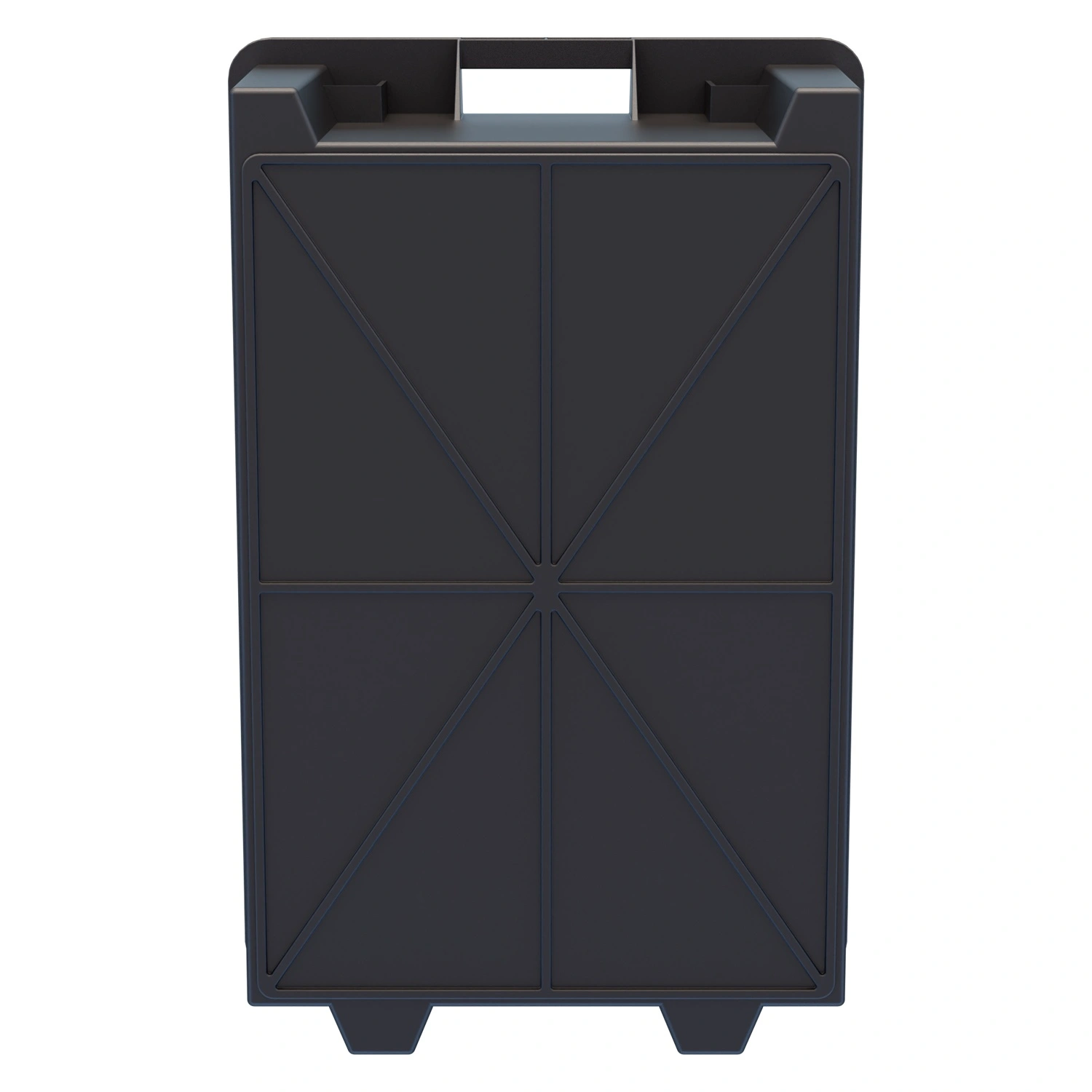 Пищевой ящик универсальный 600х400х200 мм iPlast чёрный ЭКО со сплошными стенками и дном