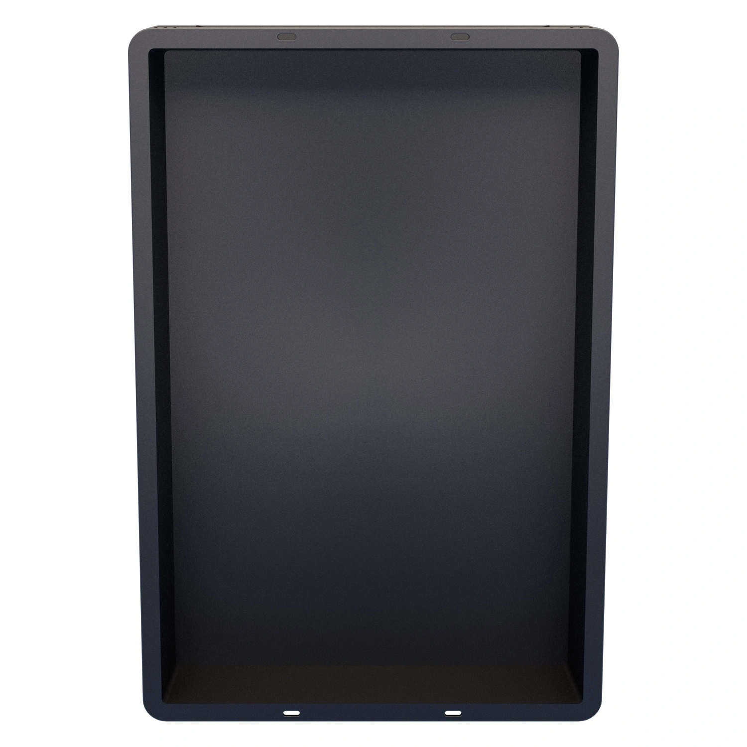 Пищевой ящик универсальный 600х400х75 мм iPlast чёрный ЭКО со сплошными стенками и дном