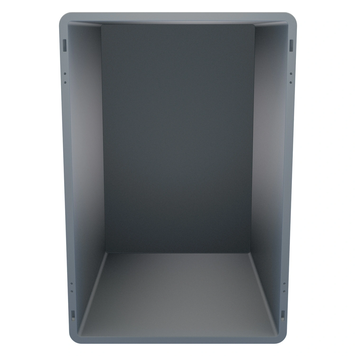 Евроконтейнер ЕС-6442.4 600х400х420 мм iPlast светло-серый с усиленным дном, закрытыми ручками