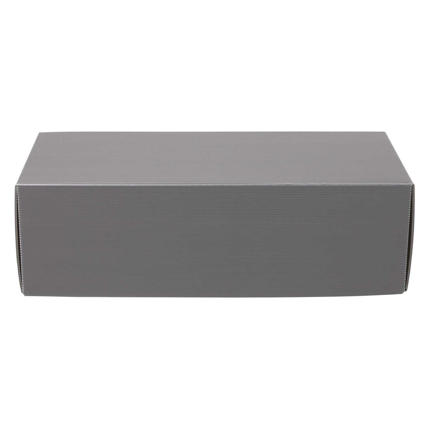 Лоток из сотового полипропилена (гофропластик) 500х210х150 мм iPlast серый самосборный со сплошными стенками и дном