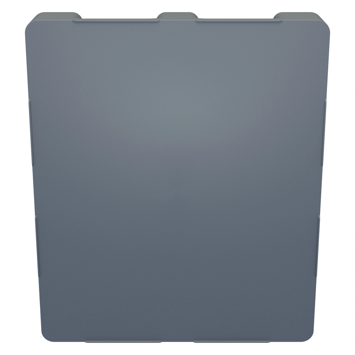 Пластиковый паллет 1200х1000х150 мм iPlast серый сплошной многооборотный на 3 полозьях с бортиком