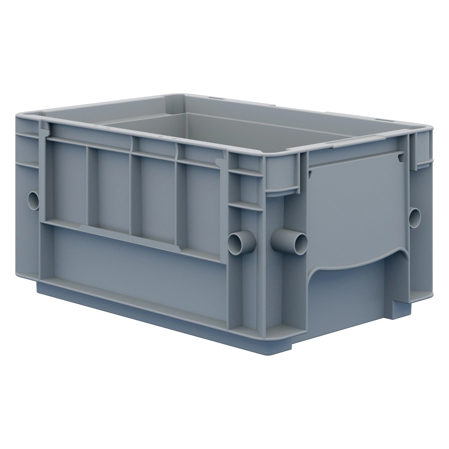 Ящик RL-KLT 3147 297х198х147,5 мм iPlast светло-серый с дренажными отверстиями в дне