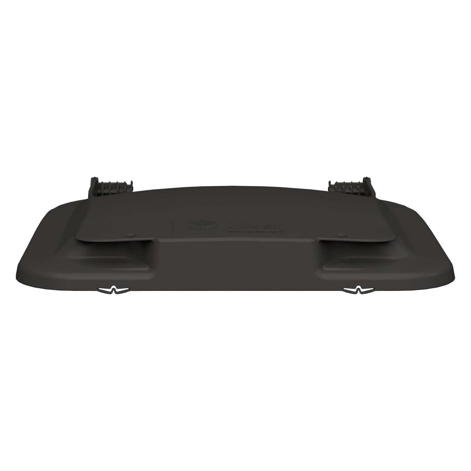 Крышка для мусорного контейнера 120 л (Light) iPlast тёмно-серая c осями для крепления