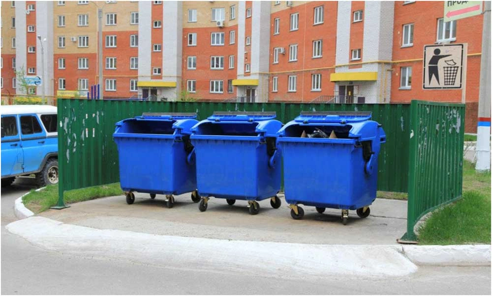 Расстояние от строений до мусорных баков в многоэтаках