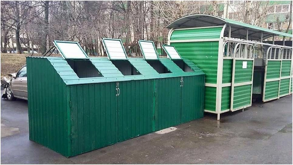 Расстояние от строений до мусорных баков около Школы, детские сады, игровые площадки