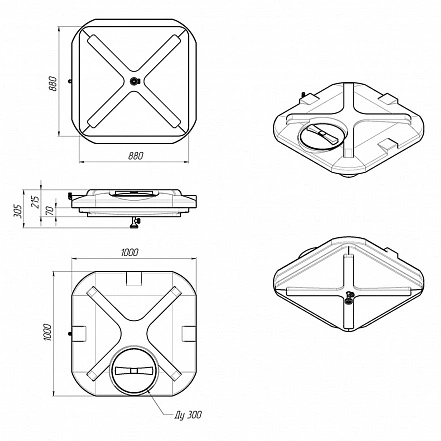 Пластиковый летний душ 110 литров