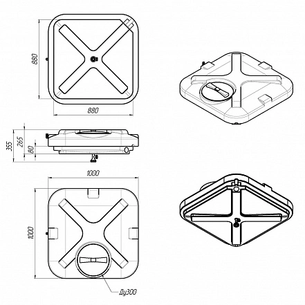 Пластиковый летний душ 150 литров
