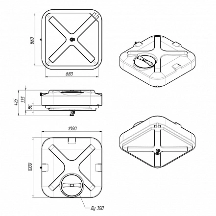 Пластиковый летний душ 200 литров