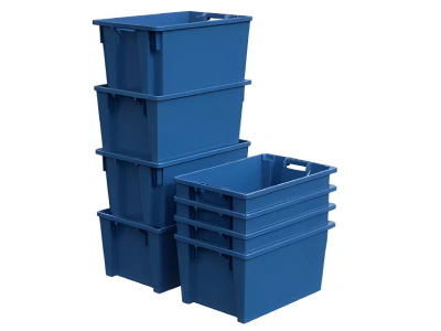 Как выглядит штабелирование поворотно-вкладываемых ящиков