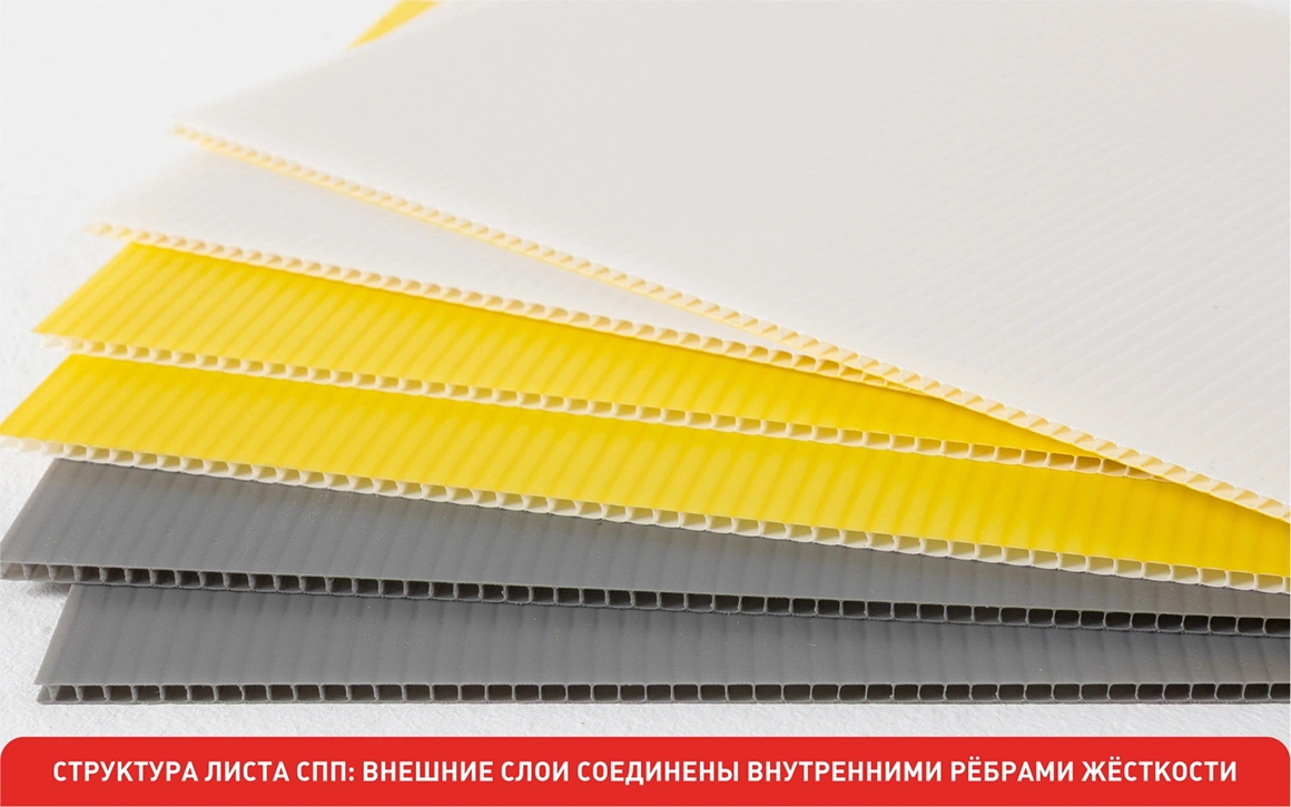 Ячеистая структура сотового полипропиленового листа