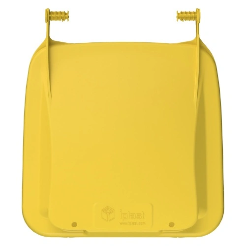 Крышка для мусорного контейнера 120 л (Light) iPlast жёлтая c осями для крепления