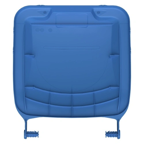 Крышка для мусорного контейнера 120 л (Light) iPlast тёмно-голубая c осями для крепления