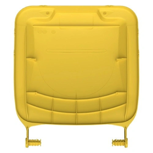 Крышка для мусорного контейнера 120 л (Light) iPlast жёлтая c осями для крепления