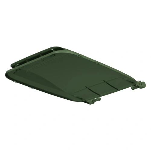 Крышка для мусорного контейнера 240 л (Light) iPlast зелёная c осями для крепления