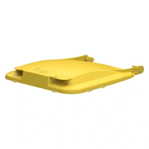 Крышка для мусорного контейнера 120 л (Light) iPlast жёлтая c осями для крепления